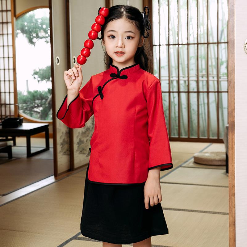 正品儿童民国唱风服装学五四青年民国生装六一毕装业朗诵合运动会