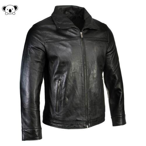 F 48010 Men Car Leather Jacket Classic Fashion经典皮衣
