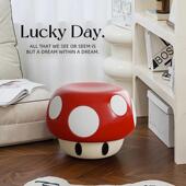 创意蘑菇客厅落地摆件家用矮凳小板凳儿童椅子门口进门换鞋 凳踩脚
