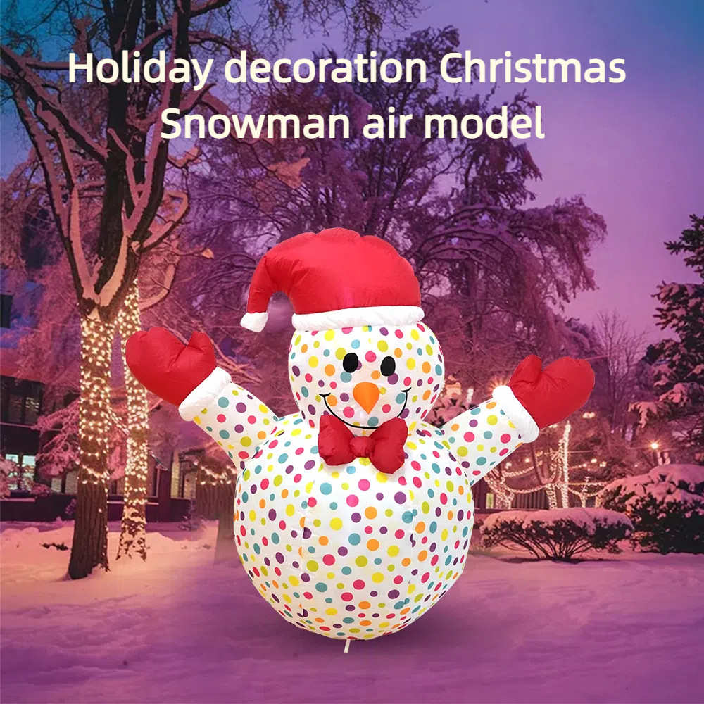 圣诞节雪人气模室内外节假商超场所布置防水LED圣诞雪人气模