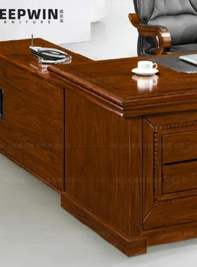豪华大气老板桌16米1.28.KW-ET201米米经典木办公桌制烤漆主管经