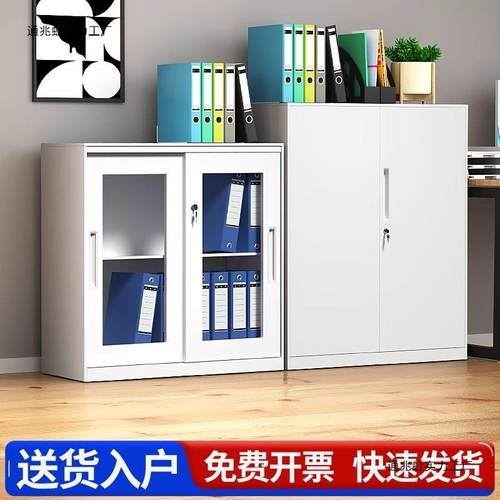 办公室铁皮厚柜带锁钢档案拉资料柜MFF文件柜储物柜加制收纳矮柜