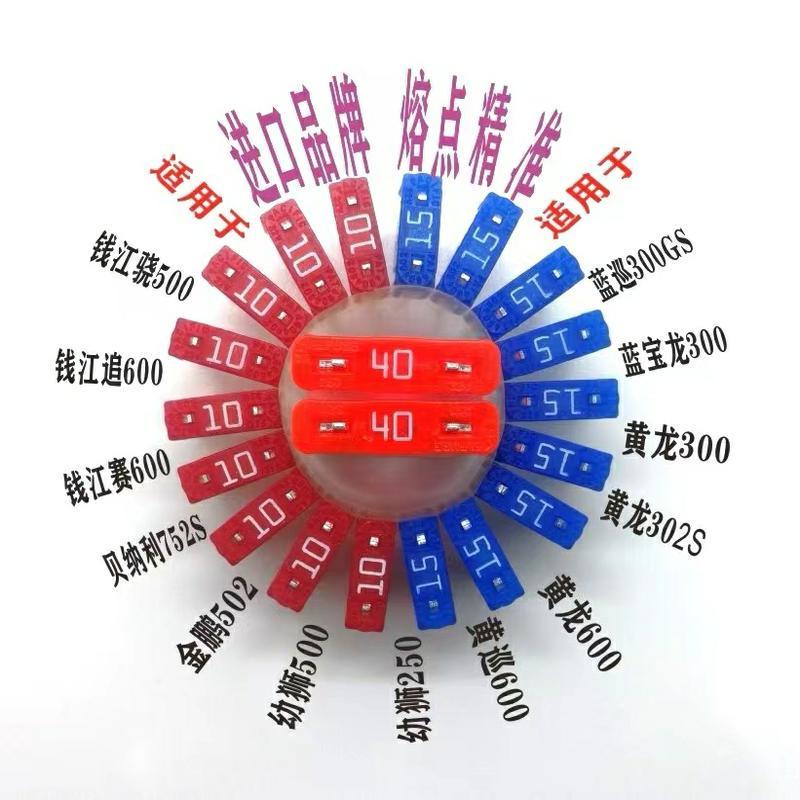 黄龙600/300/302S幼狮250/500金鹏钱江骁500追/赛600摩托车保险丝