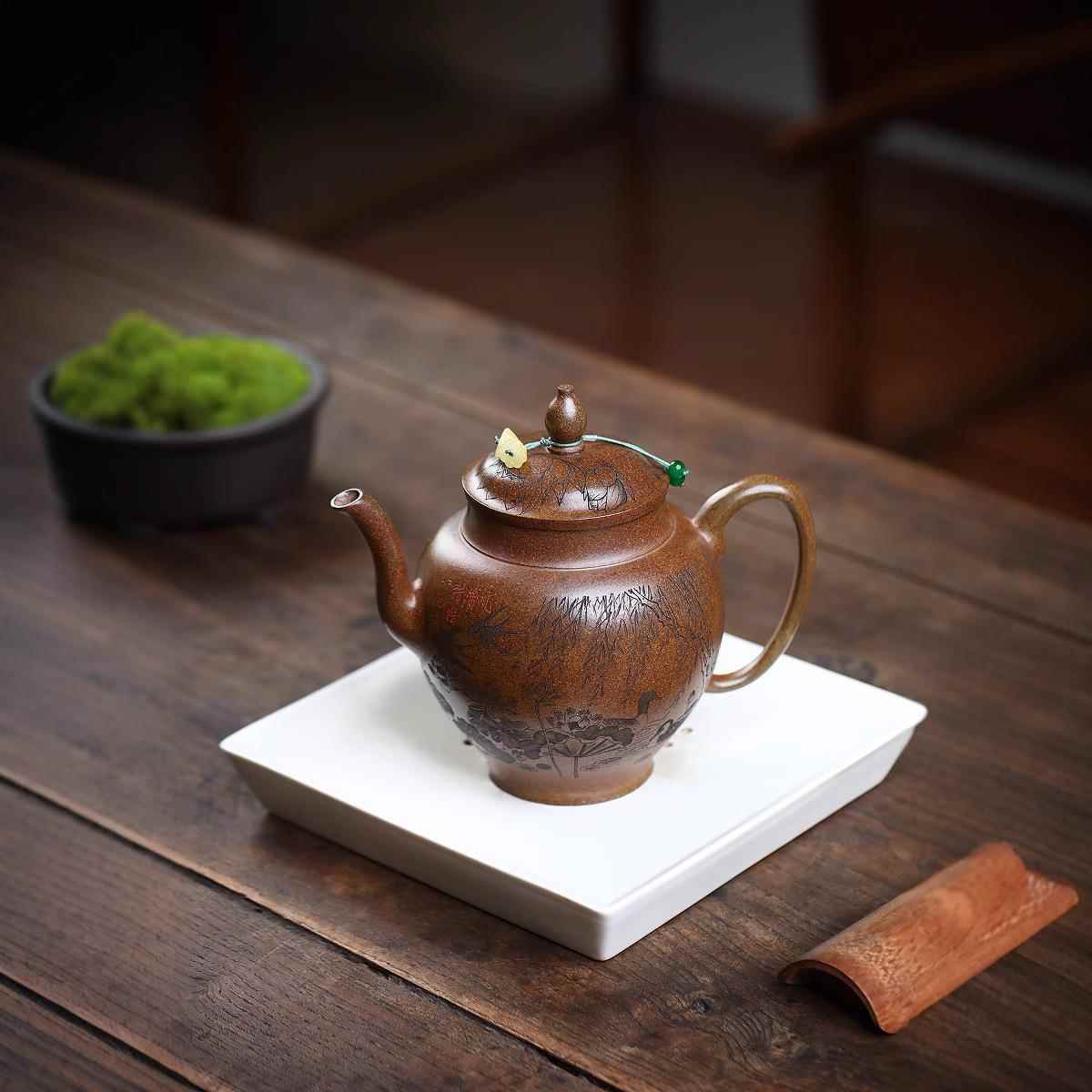 橄榄壶沉香泥特高柴32257烧手工5茶温壶兴宜紫砂壶家用大容量60cc