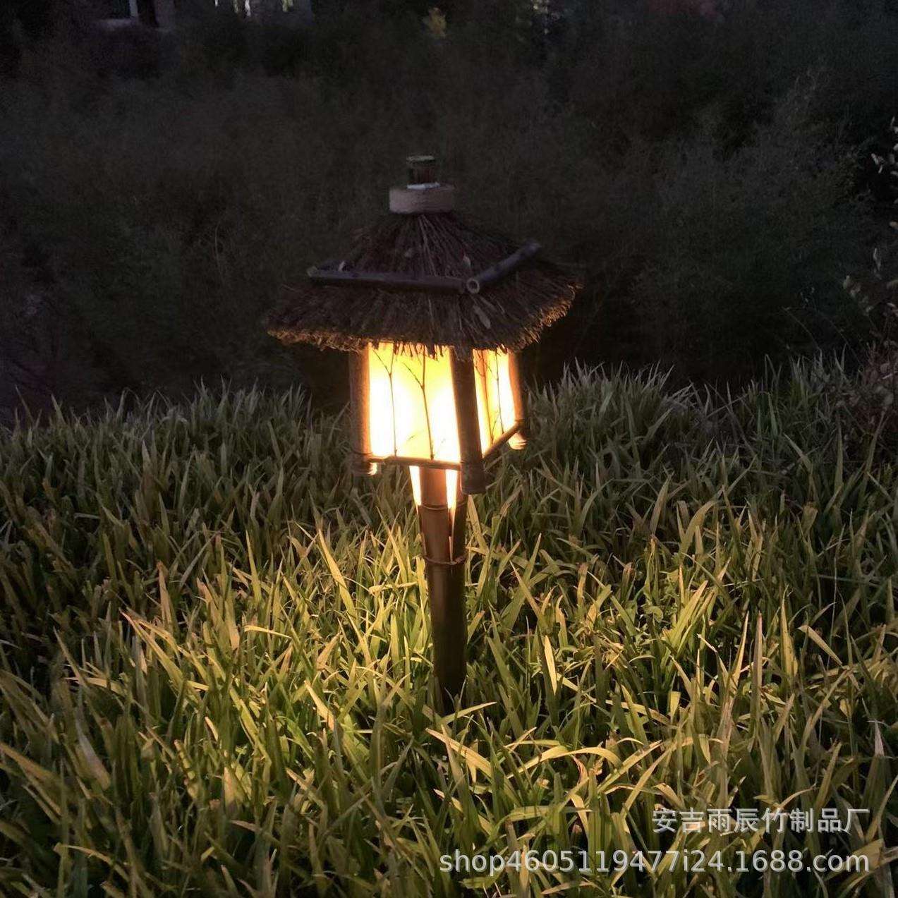 紫竹户外防水插地草坪灯庭院灯复古田园风民宿农庄公园草地景观灯