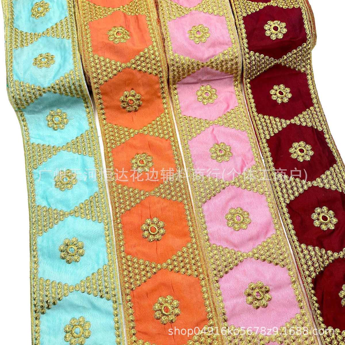 厂家条码8服装辅料5cm花边批发刺绣 .电脑风配饰民族新款