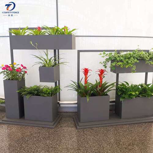 商业不锈钢景观种植花槽市政商场铁艺金属花箱成品组合钢制花箱