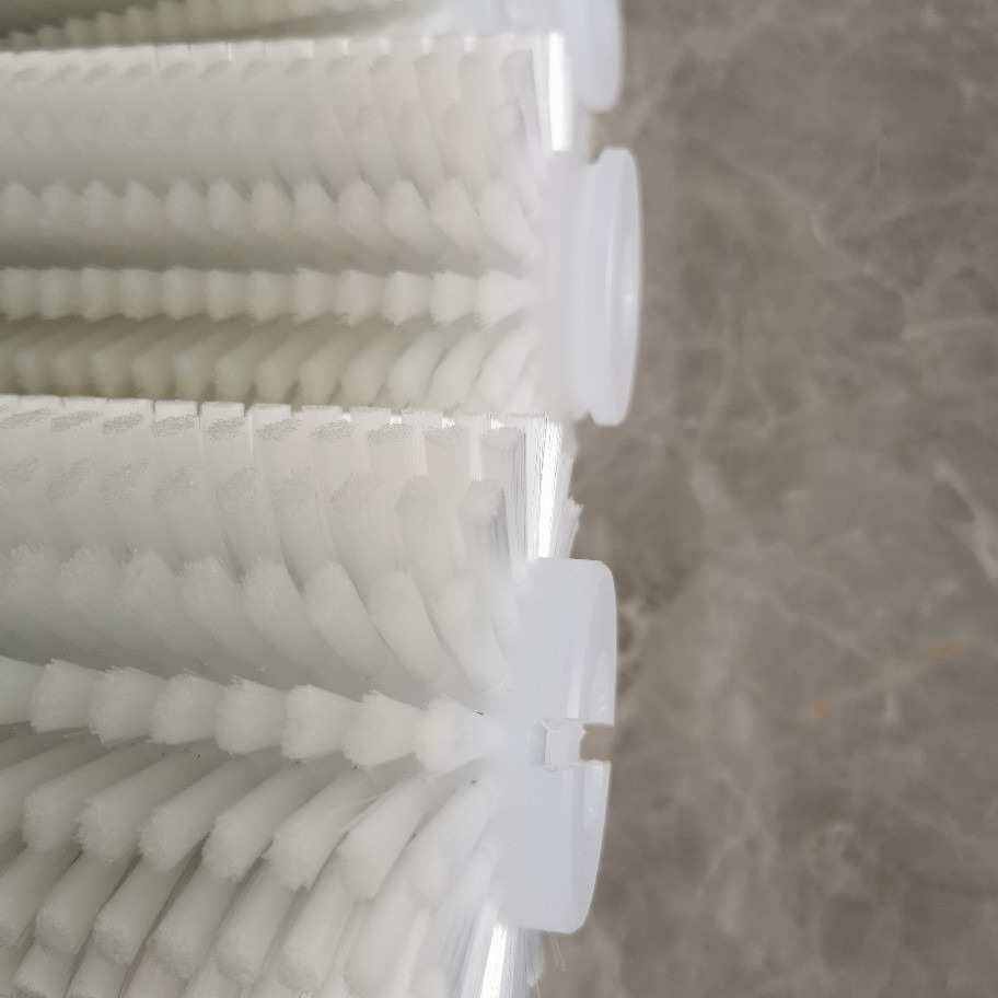 厂家直供粽叶清洗机毛刷滚   白色耐磨尼龙毛刷