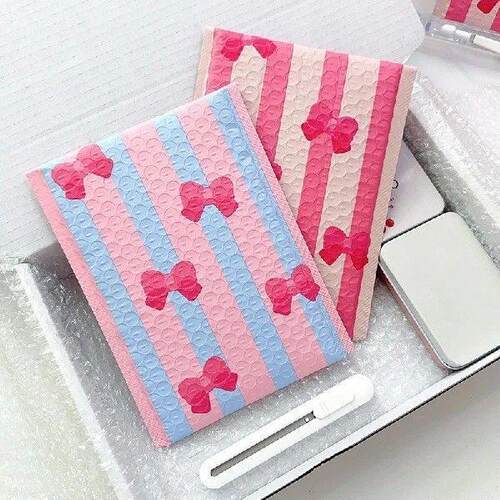 10pcs Cute Pink Girl Bow Foam Envelope Packaging Bags Bow