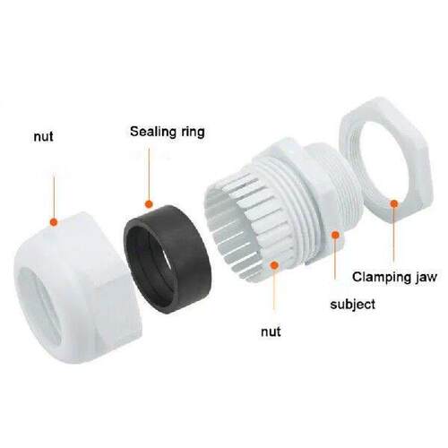 Cable Gland Waterproof Pg9 Pg11 Pg13.5 3-6.5mm Pg16 Pg19/21