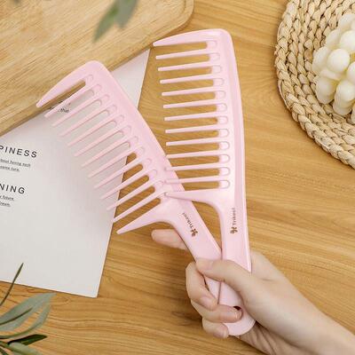 Large curly hair comb wide tooth comb big tooth comb pear