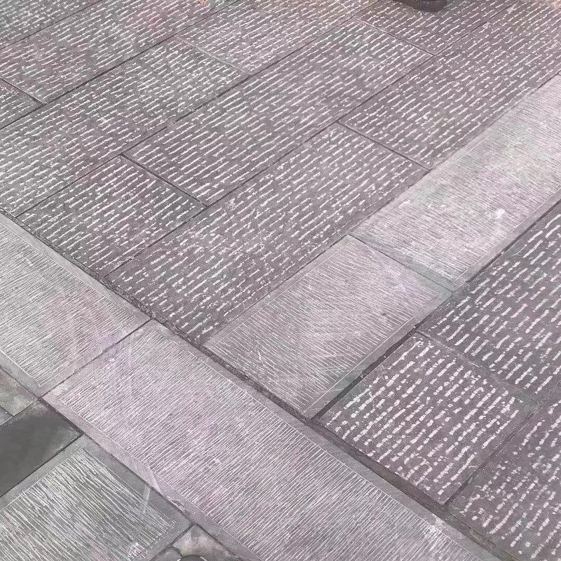 青石板300*600栈道面青石地砖荔枝面火烧面山东厂庭院庭院景观