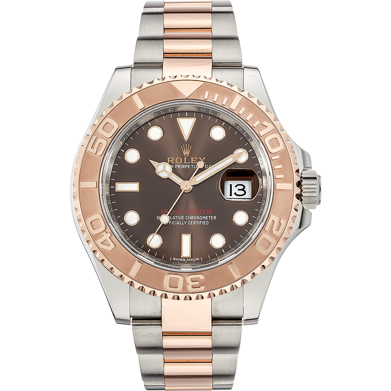 盒证[9.8新]劳力士游艇名仕型钢/18k玫瑰金自动机械手表男116621