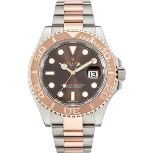 盒证[9.8新]劳力士游艇名仕型钢/18k玫瑰金自动机械手表男116621