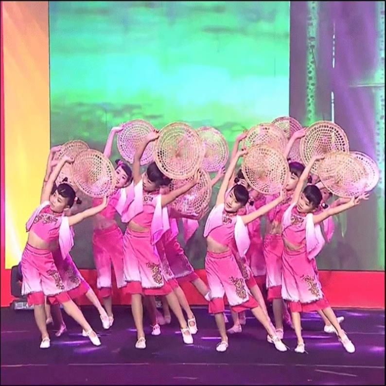 正品小荷风采少儿表演服舞蹈道具女孩幼出儿之园舞蹈乡喜雨舞蹈演
