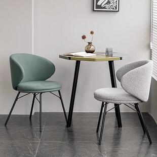 轻奢软包餐餐椅家用休闲椅现代简约厅GBTH 062酒店洽谈靠桌背小椅