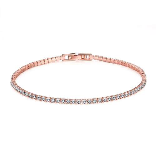 Sterling 925 Silver Jewelry 16cm to 19cm Tennis Bracelet 2mm