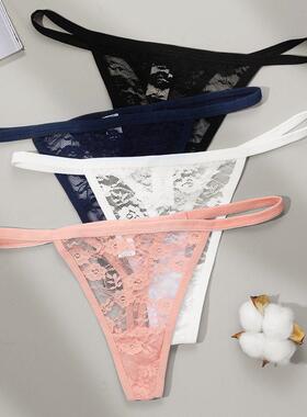 Women Pantie G-String Underwear Hollow Out Transparent Thong
