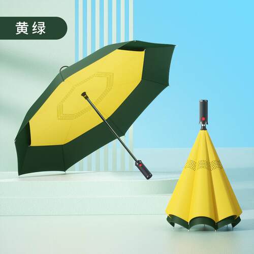正品台抗风暴雨伞男士专用车反向二折叠自动收厚大号加载加固结实