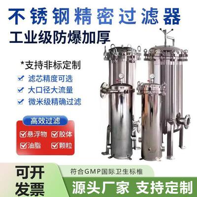 不锈钢前置保安精密过滤器水处理大通量家用商用自来水PP棉反冲洗