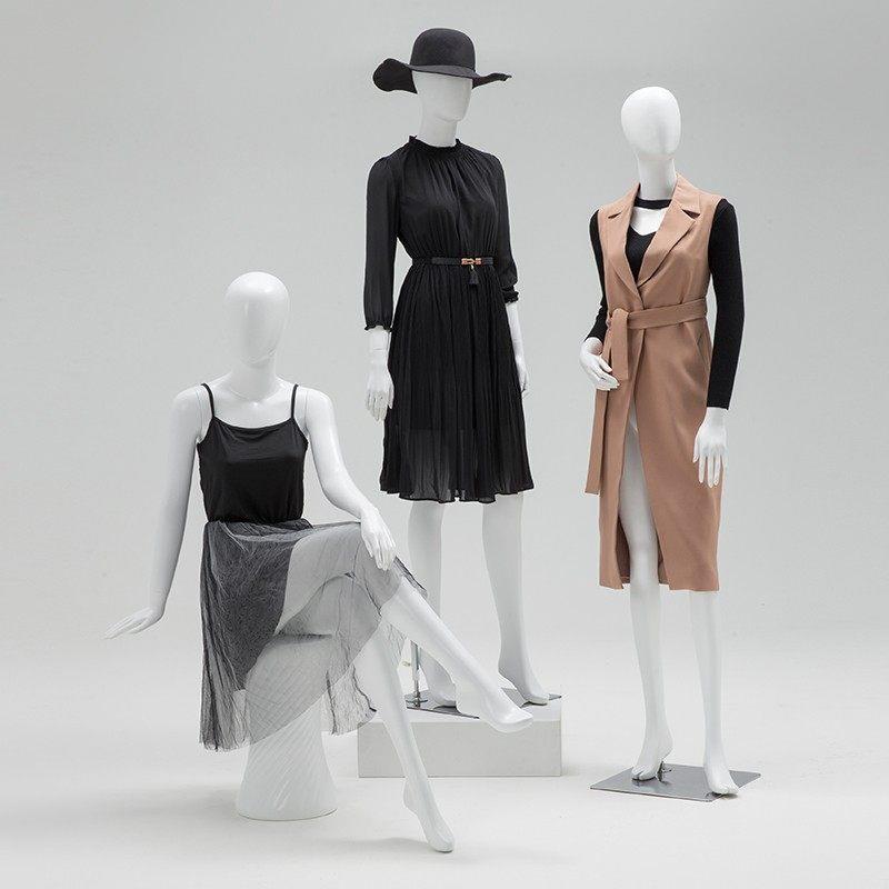 服装店女模特道具全身模特架子展示架橱窗假人体哑白光头女模特