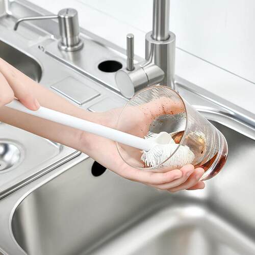 Silicone Cup Brush for Cleaning Cups, Long Handle Small Brus