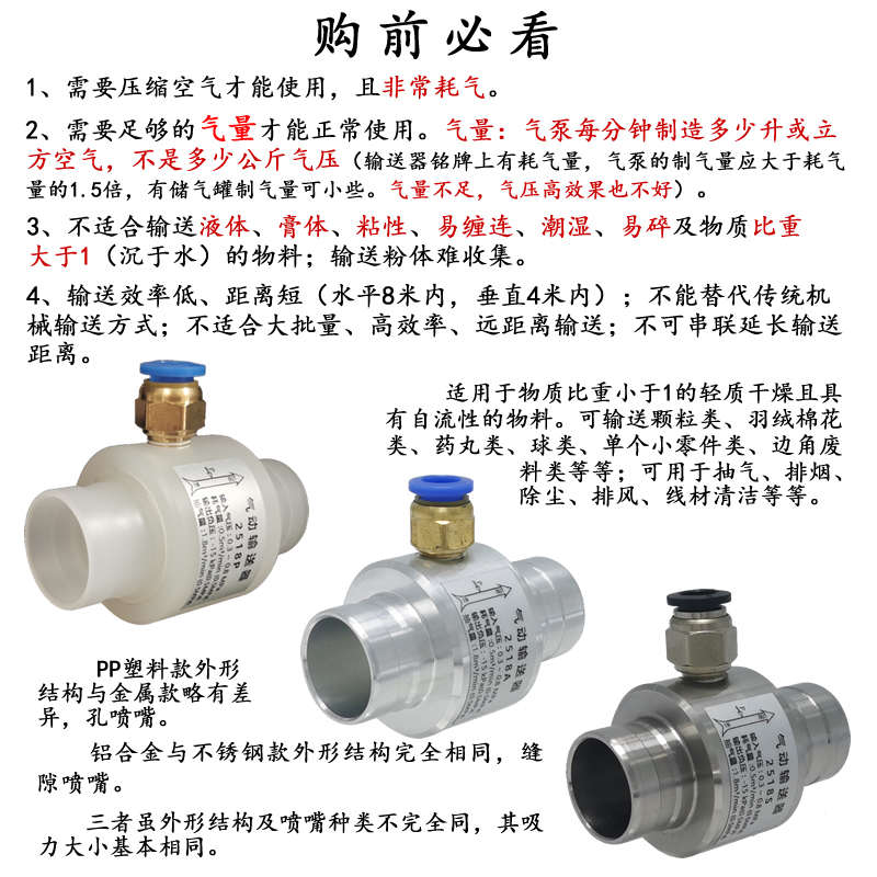 轻量型—气动输送器/轻质物料气力输送器/空气、真空放大器传送器