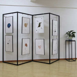 画展展示架书画作品展架折叠宣传广告屏风摄影美术展校园书画展板