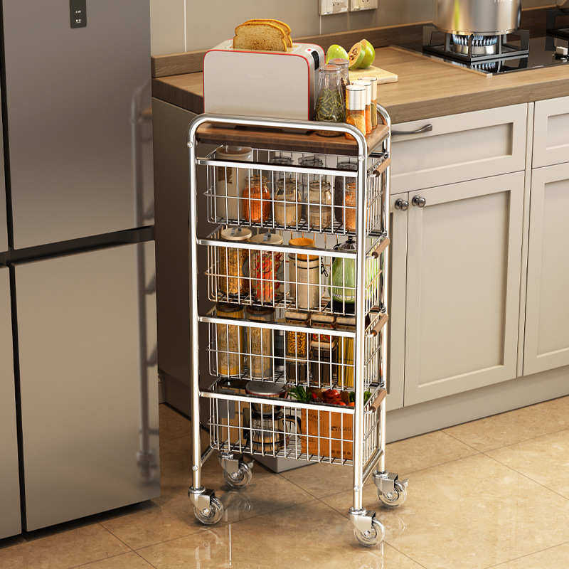 中古置物架厨房落地移动式蔬菜零食收纳架子饮料架多层小推车储物,家装主材,置物架,淘宝优惠券,粉丝福利购,淘宝优惠卷