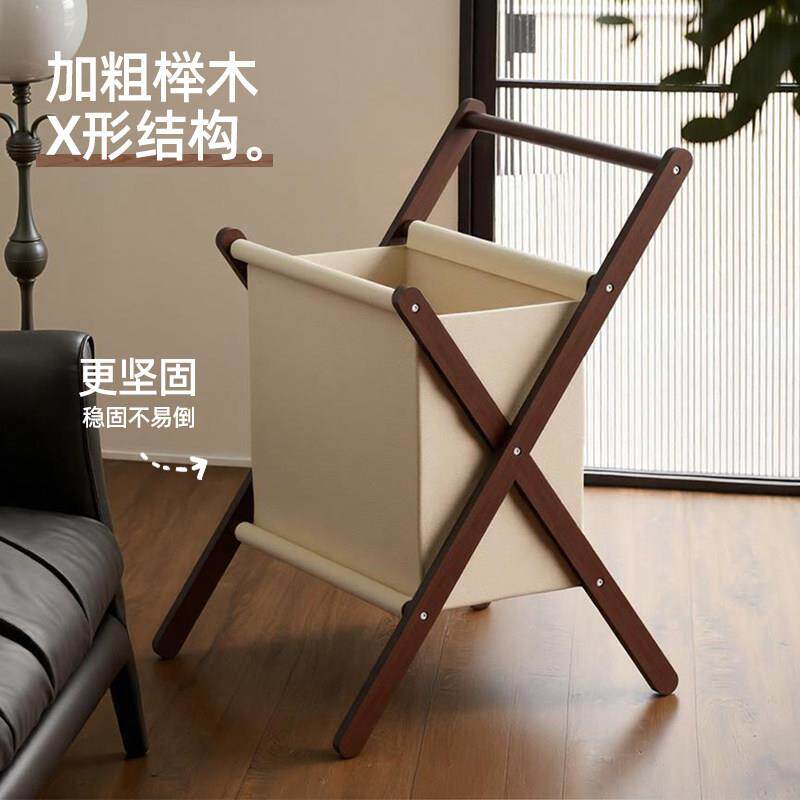 BD864HT实木衣次净衣服收纳筐客厅懒人衣帽地架篓家用卧室落置物