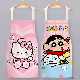 围裙儿童家务防脏防油洗碗做饭小厨房女生可爱卡通美乐蒂库洛米