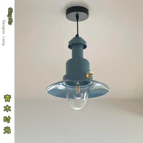 覆古工业风民宿咖啡厅餐桌吧台吊灯法式中古玄关阳台包豪斯吊线灯