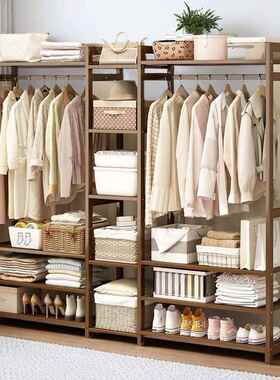 简约现代挂衣架置物架式衣家用落地卧室EUQ多立功能衣服收衣帽架