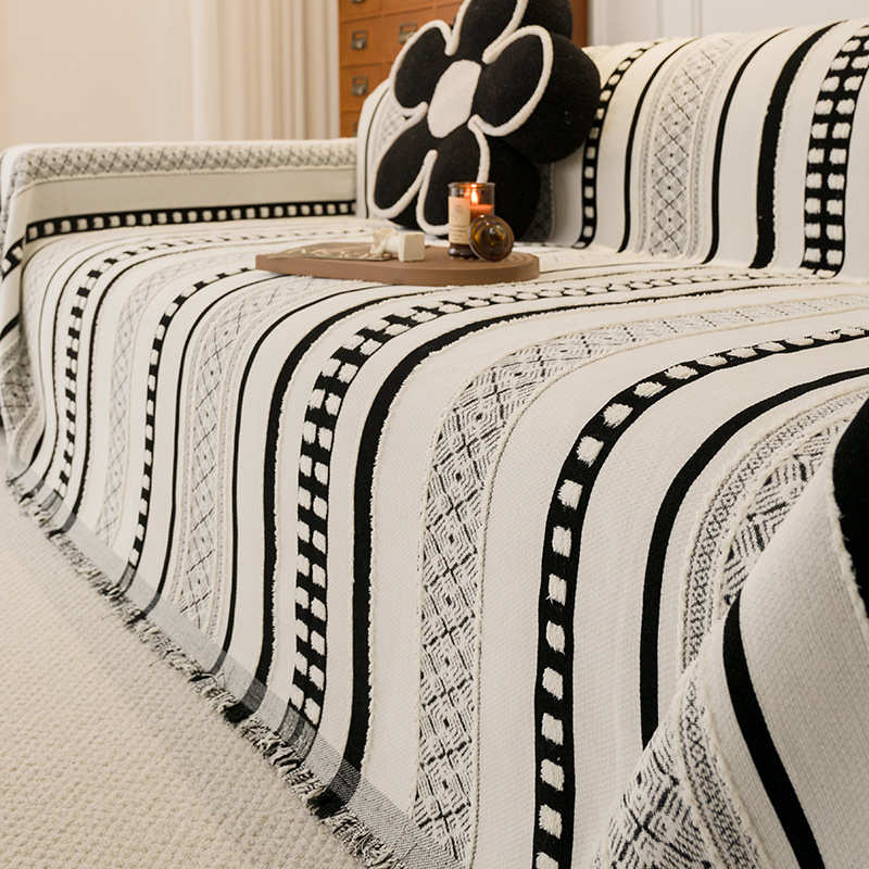 雪尼尔沙发盖布一片式四季通用北欧ins风一整张全盖沙发巾套罩毯