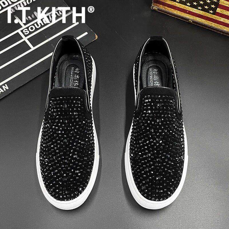 I.T KITH2025新款时尚休闲鞋潮流百搭豆豆鞋一脚蹬乐福鞋个性小