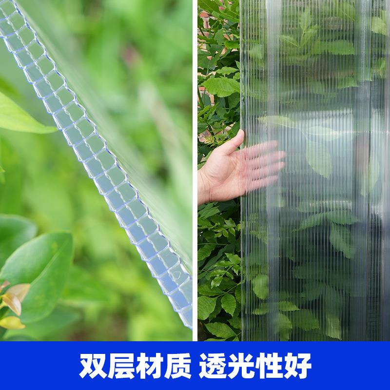 双层中空阳光瓦阳光板加厚温室大棚车棚雨棚隔热蜂窝板隔热防晒图片