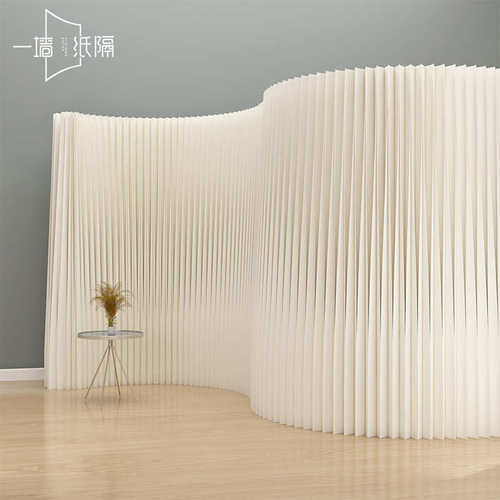 办公室一房纸移动客厅可变可折叠隔断隔断屏风墙客厅两房创意房间