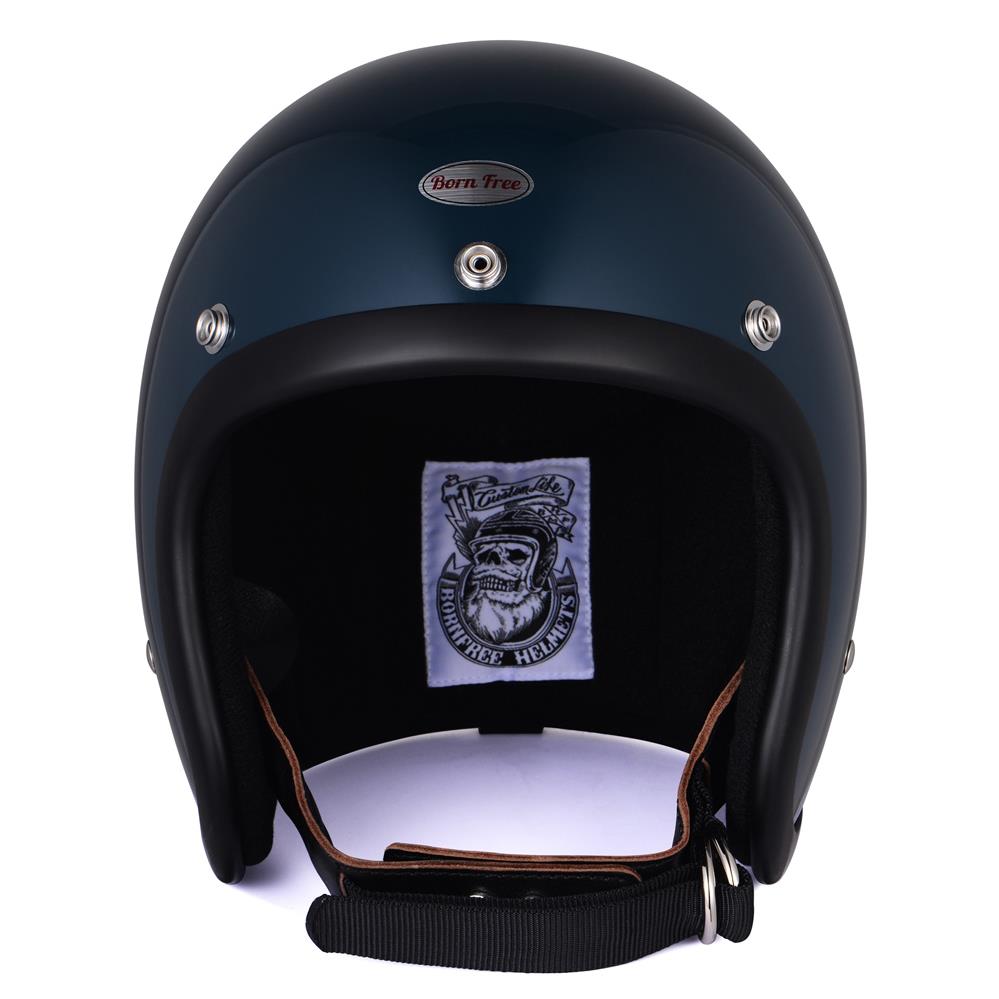高档bornfree5年代3/4半盔小盔体哈雷凯旋机500XT0复古车头盔男女