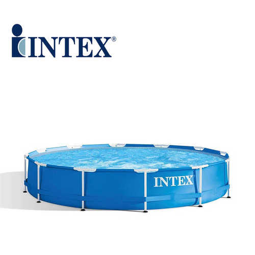 INTEX28210 3.66米圆形管架折叠游泳池支架水池户外家庭花园