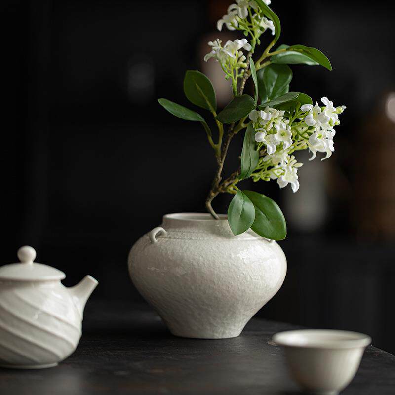 弥言草木灰茶洗复古手工家用茶渣桶水盂陶瓷建水敞口茶杯洗茶渣缸