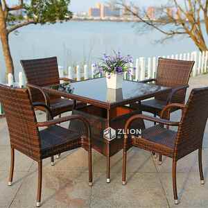 户外藤庭编桌椅室外阳台别墅院休沙发花5-7-3园水防晒闲藤椅组防