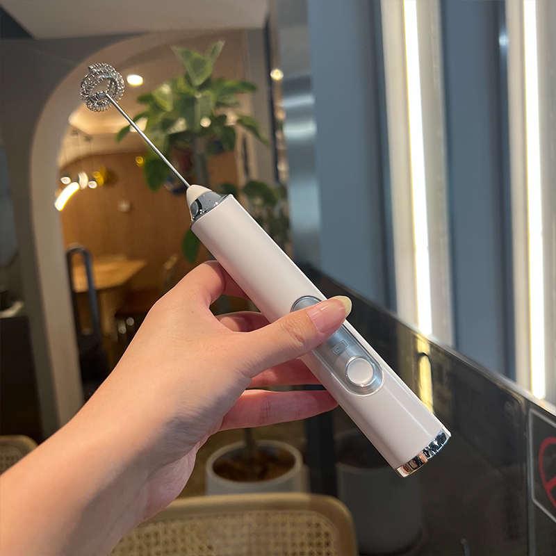 奶泡器手持电动打奶器搅拌器打泡器电动打蛋器家用小型带支架奶泡