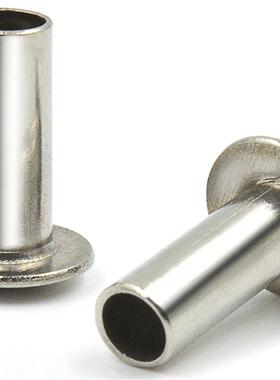 扁圆头半空心不钢钉实r170铆i锈vet销钉柳钉现货镀镍圆柱心头GB标