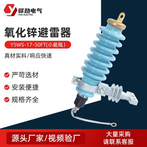 Y5WS-17-50FT(小瓷瓶）高压阀式避雷器广东型陶瓷氧化锌避雷器