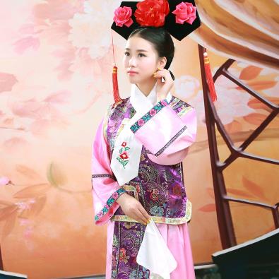 清古装朝女甄式服1019装演出服服格格皇后妃子宫女嬛传宫廷戏大码