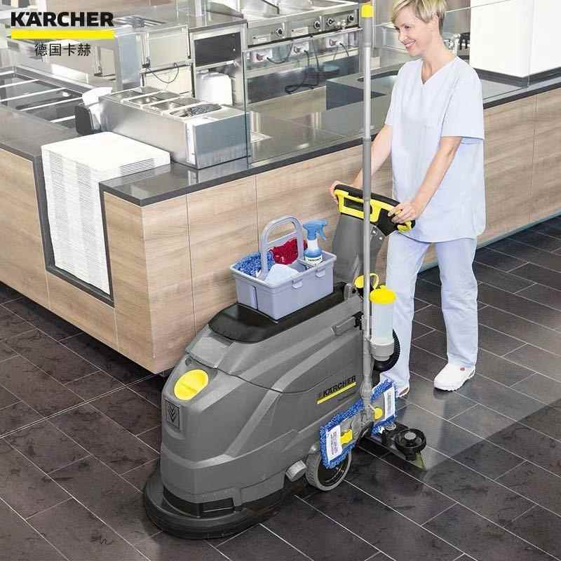 工业酒B店物业保652洁酒手推式洗地店机D0/50全自动工厂洗地吸干5