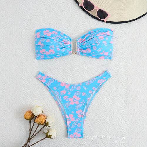 Bikini swimsuit drag three-point women's swimsuit split