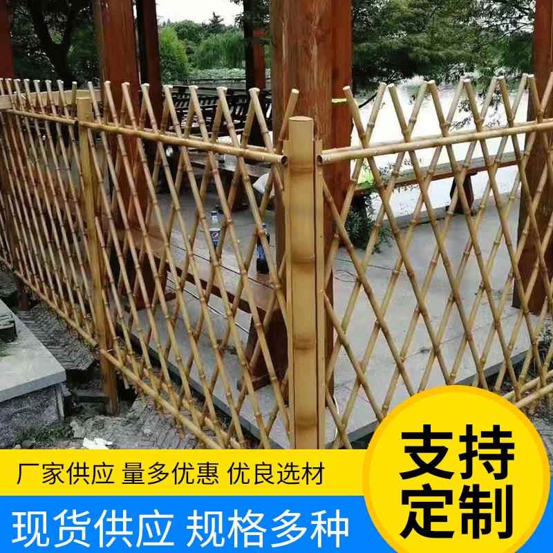 竹子管不锈钢仿真枯黄色竹节管带节位室外护栏烤漆黄色仿竹型围栏
