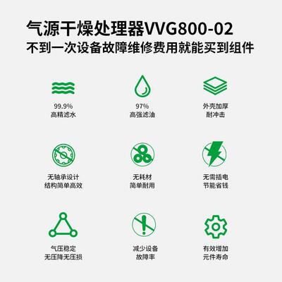 创盟VV800-离0杯2气动G调压油水PYL分器自动排气体气水杂质过滤器