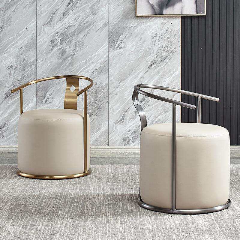 轻奢高靠背椅子办公室家用休闲椅卧室化妆凳泡茶桌客人椅风餐椅